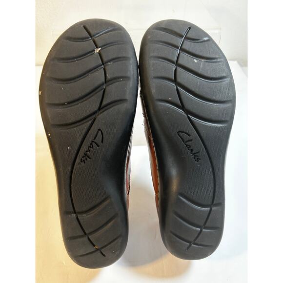 Clarks Ashland Spin Brown Leather Mary Jane Loafers Women’s Sz 9.5 M - Picture 8 of 8